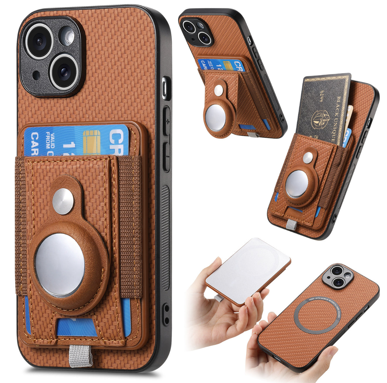 DEO AirTag Magnetic Phone Case Wallet Mini
