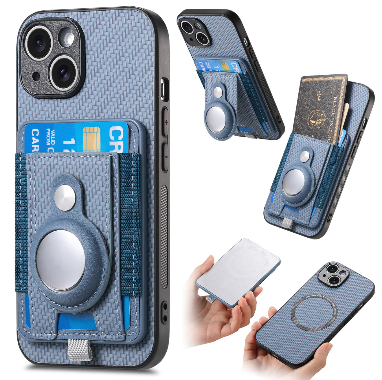 DEO AirTag Magnetic Phone Case Wallet Mini