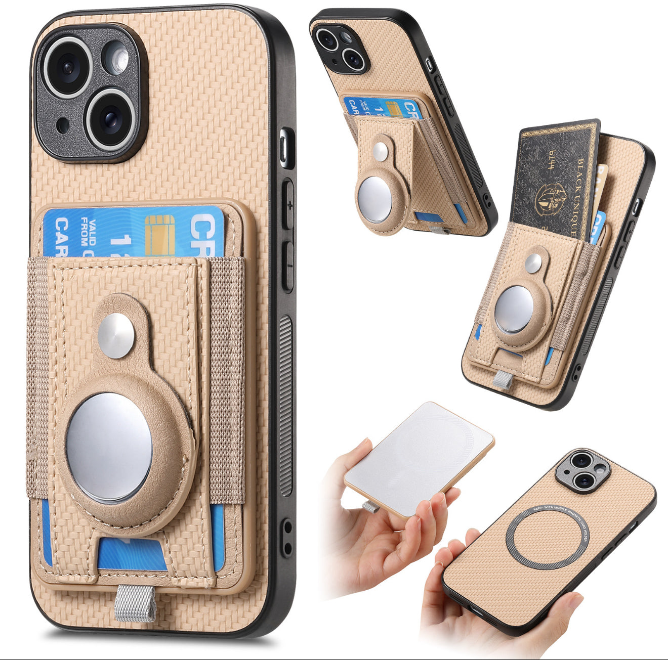 DEO AirTag Magnetic Phone Case Wallet Mini
